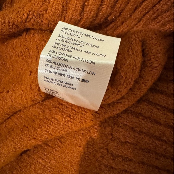 Free People Burnt Orange Reverie V-neck Balloon Sleeve Sweater - Picture 7 of 8